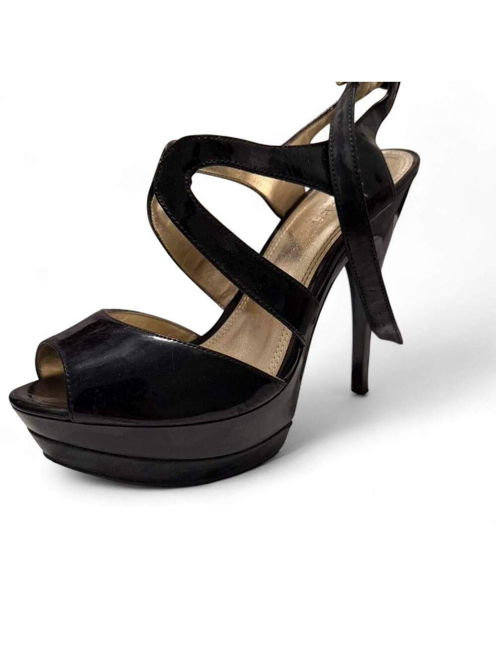 Bakers Women's Black Leather Platform High Hells Size 7